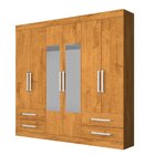 Guarda Roupa Casal Espelhado 6 Portas 4 Gavetas Nice Made Mar