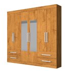 Guarda Roupa Casal Espelhado 6 Portas 4 Gavetas Nice Made Mar
