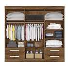 Guarda Roupa Casal Espelhado 6 Portas 4 Gavetas Nice Made Mar
