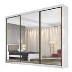 Guarda Roupa Casal Espelhado 8 Gavetas - Logan-branco - Móvei