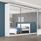 Guarda Roupa Casal Espelhado Costas 3mm - Toronto-branco Acet