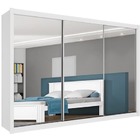 Guarda Roupa Casal Espelhado Costas 3mm - Toronto-branco Acet