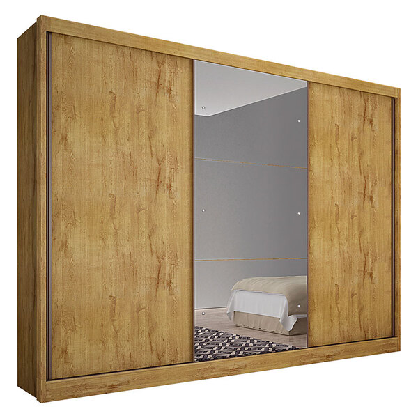 Guarda-roupa Casal Espelhado Natus Gold  Plus- Novo Horizonte