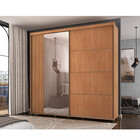Guarda Roupa Casal Espelho 2 Portas Frisada 4 Gavetas 240cm T