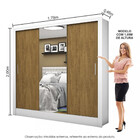 Guarda Roupa Casal Espelho 3 Portas 3 Gavetas Santiago Carioc