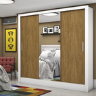Guarda Roupa Casal Espelho 3 Portas 3 Gavetas Santiago Carioc