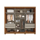 Guarda Roupa Casal Espelho 3 Portas 4 Gavetas 235cm Roma Dj M