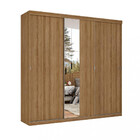 Guarda Roupa Casal Espelho 3 Portas 4 Gavetas Prime Plus Slim