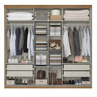 Guarda Roupa Casal Espelho 3 Portas 4 Gavetas Prime Plus Slim