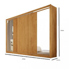 Guarda Roupa Casal Espelho 3 Portas 6 Gavetas Flex Vitoria Mó