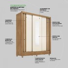 Guarda Roupa Casal Espelho 3 Portas De Correr 2 Gavetas Ravel