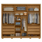 Guarda Roupa Casal Espelho 3 Portas De Correr 6 Gavetas Ripad