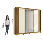 Guarda Roupa Casal Espelho 3 Portas De Correr 6 Gavetas Ripad