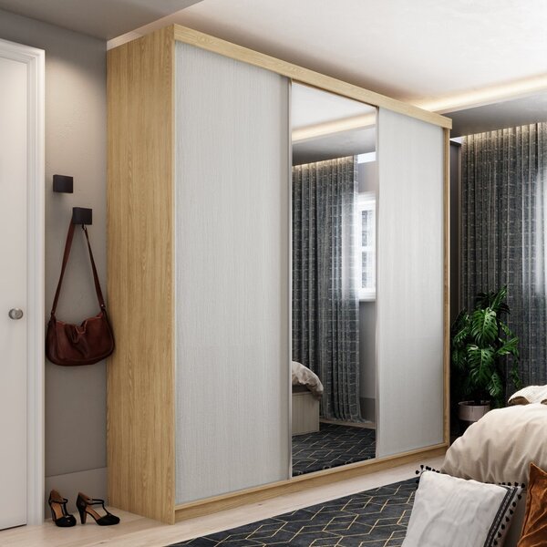 Guarda Roupa Casal Espelho 3 Portas Em Perfect Lugano