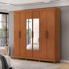 Guarda Roupa Casal Espelho 6 Porta 3 Gavetas Oliver Dj