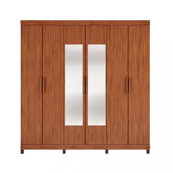 Guarda Roupa Casal Espelho 6 Porta 3 Gavetas Oliver Dj | Leroy Merlin