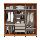 Guarda Roupa Casal Espelho 6 Porta 3 Gavetas Oliver Dj