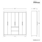 Guarda Roupa Casal Espelho 6 Portas 2 Gavetas Essenza Albatroz