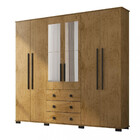 Guarda Roupa Casal Espelho 6 Portas 3 Gavetas Eb23063 Araplac