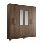 Guarda Roupa Casal Espelho 6 Portas 3 Gavetas Nt5190 Notável