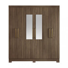 Guarda Roupa Casal Espelho 6 Portas 3 Gavetas Nt5190 Notável