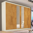 Guarda Roupa Casal Espelho 6 Portas 6 Gav Oslo Made Marcs