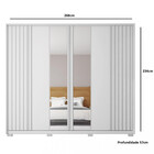 Guarda Roupa Casal Espelho 6 Portas 6 Gavetas Apollo Caemmun