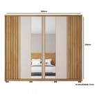 Guarda Roupa Casal Espelho 6 Portas 6 Gavetas Apollo Caemmun