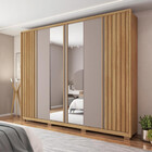 Guarda Roupa Casal Espelho 6 Portas 6 Gavetas Apollo Caemmun