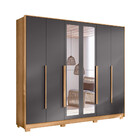 Guarda Roupa Casal Espelho 6 Portas 6 Gavetas Fascínio Albatr