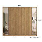 Guarda Roupa Casal Espelho 6 Portas 6 Gavetas Proximus Caemmun