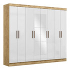 Guarda Roupa Casal Espelho 8 Portas 4 Gavetas Mdf Genebra Max