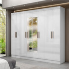 Guarda Roupa Casal Espelho 8 Portas 4 Gavetas Mdf Genebra Max