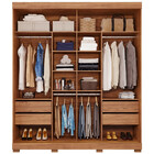 Guarda Roupa Casal Espelho E Pés 2 Portas De Correr 4 Gavetas