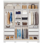 Guarda Roupa Casal Espelho E Pés 2 Portas De Correr 4 Gavetas