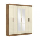 Guarda Roupa Casal Espelho Mdf 6 Portas 2 Gavetas Genebra Max