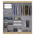 Guarda Roupa Casal Espelho Mdf 6 Portas 2 Gavetas Genebra Max