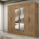 Guarda Roupa Casal Espelho Mdf 6 Portas 2 Gavetas Genebra Max