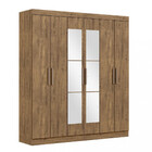 Guarda Roupa Casal Espelho Mdf 6 Portas 2 Gavetas Genebra Max