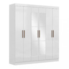 Guarda Roupa Casal Espelho Mdf 6 Portas 2 Gavetas Genebra Max