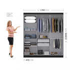 Guarda Roupa Casal Espelho Mdf 6 Portas 2 Gavetas Genebra Max