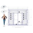 Guarda Roupa Casal Essencial 2 Portas De Correr 6 Gavetas Com