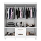 Guarda-roupa Casal Estrela 6 Portas 2 Gavetas Branco - Sallêt