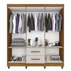 Guarda-roupa Casal Estrela 6 Portas 2 Gavetas Com Espelho Sal