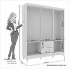 Guarda-roupa Casal Estrela 6 Portas 2 Gavetas Com Espelho Sal