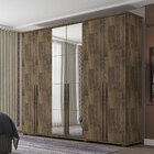 Guarda-roupa Casal Estrela 6 Portas Com Espelho Amadeirado -