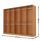 Guarda Roupa Casal Everest 100 Mdf 10 Portas E 10 Cabideiros