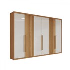 Guarda-roupa Casal Everest 6 Portas 4 Gavetas Flex Nature/off