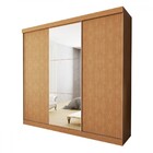 Guarda-roupa Casal Evidence 3 Portas De Correr 4 Gavetas Carv