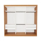 Guarda-roupa Casal Evidence 3 Portas De Correr 4 Gavetas Carv